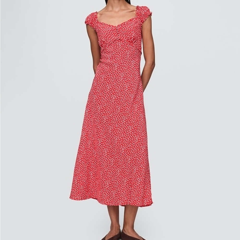 GAP Red and White Maxi Dress